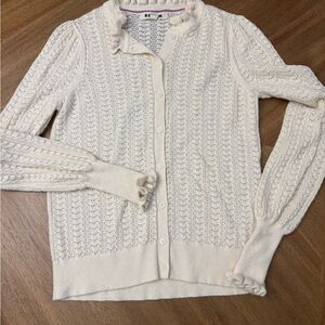 Boden Cream Cable Knit Cardigan